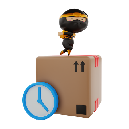 On time delivery 3D Illustration