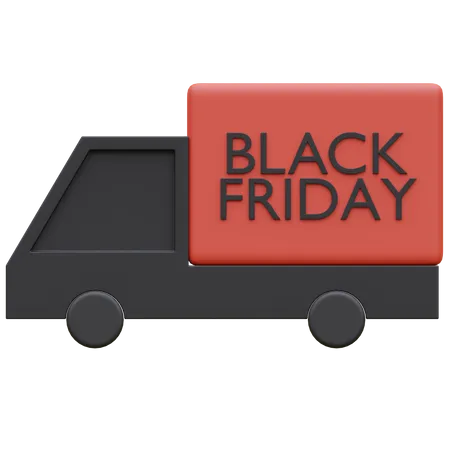 On Time Delivery Black Friday 3 D Illustration 3D Icon