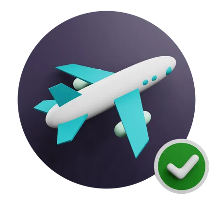 On Time Flight  3D Icon