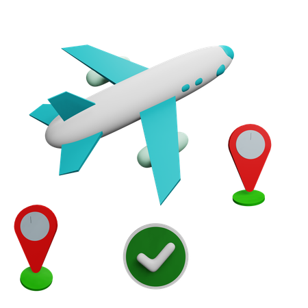 On Time Flight  3D Icon