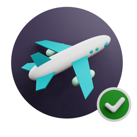 On Time Flight  3D Icon