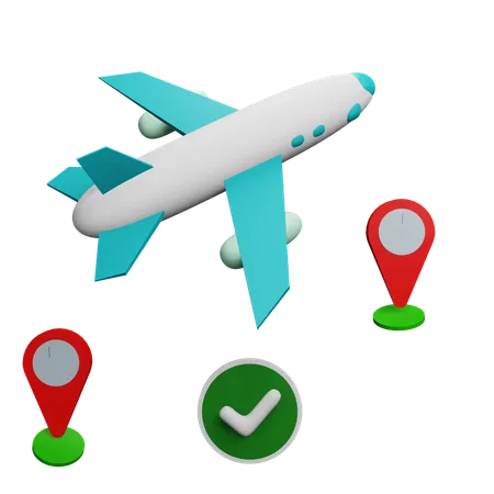 On Time Flight  3D Icon