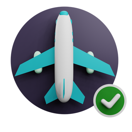 On Time Flight  3D Icon