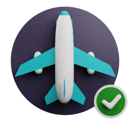 On Time Flight  3D Icon