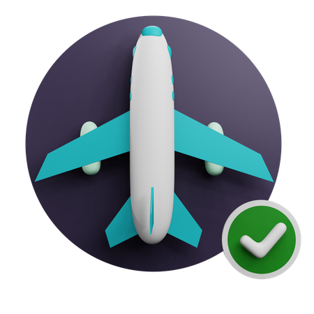On Time Flight  3D Icon