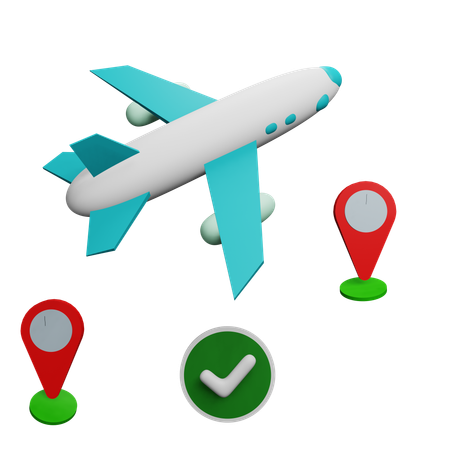 On Time Flight  3D Icon