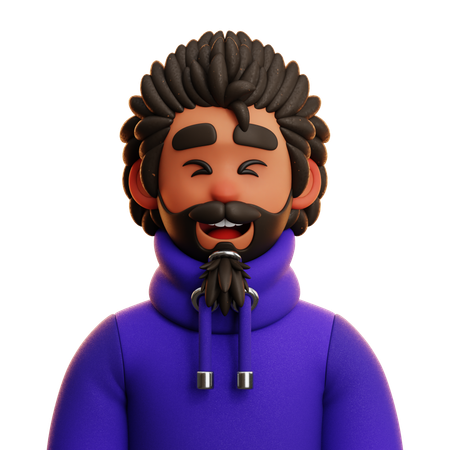 Oncle avec capuche  3D Icon