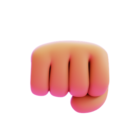 Oncoming Fist Hand Gesture  3D Icon