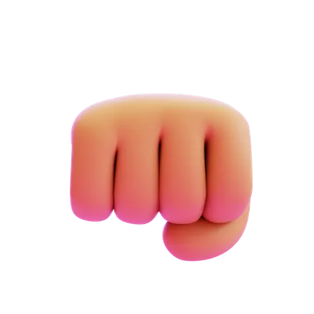 Oncoming Fist Hand Gesture  3D Icon