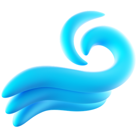 Onda de água  3D Icon