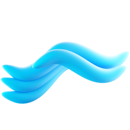 Onda de água  3D Icon