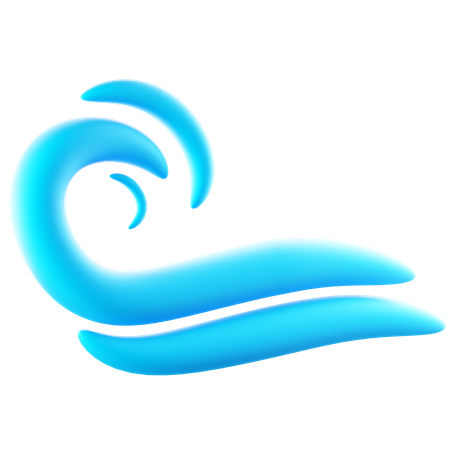 Onda de água  3D Icon