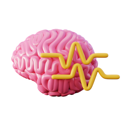 Ola de epilepsia cerebral  3D Icon