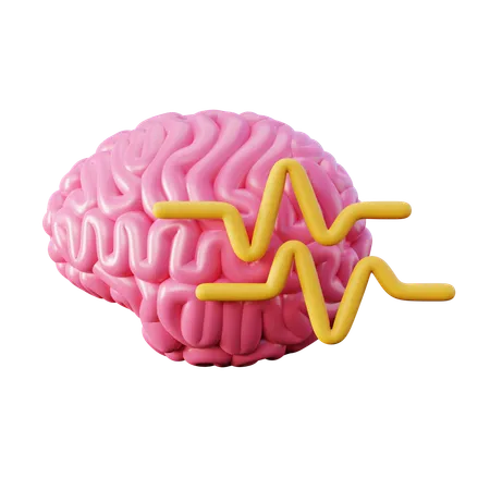 Onda de epilepsia cerebral  3D Icon