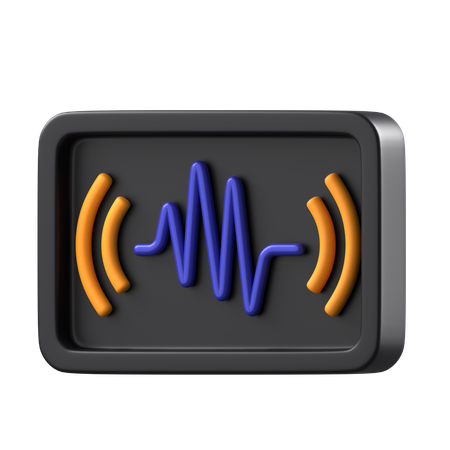 Onda de sonido  3D Icon