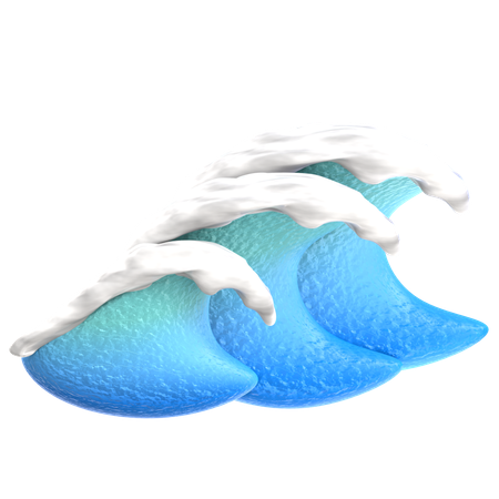 Ondas de praia  3D Icon