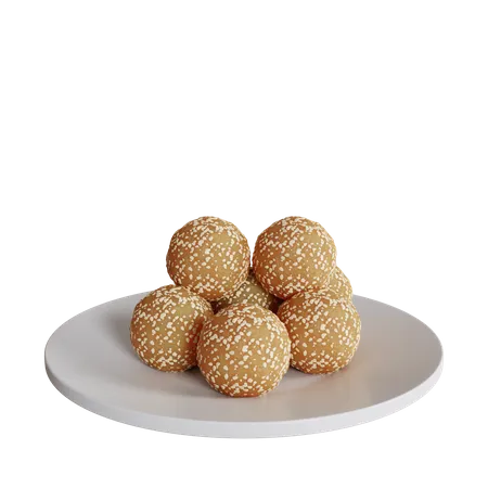 Onde Onde On A Plate  3D Icon