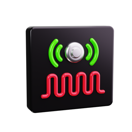 Onde radio  3D Icon