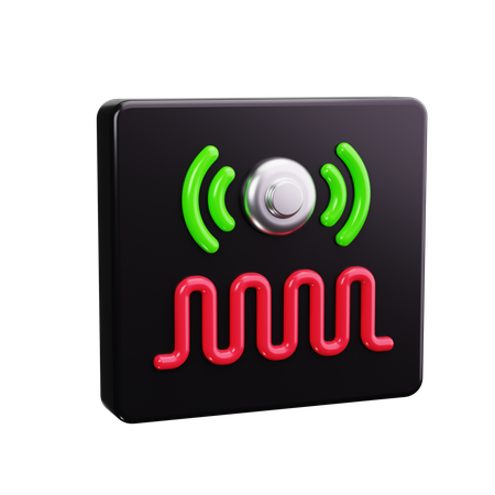 Onde radio  3D Icon