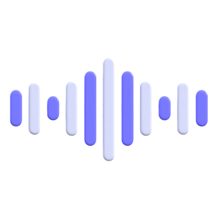 Onde sonore IA  3D Icon