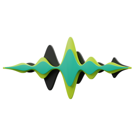 Ondes audio  3D Icon