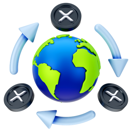 Ondulação global  3D Icon