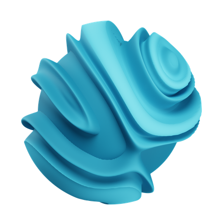 Bleu ondulé  3D Icon