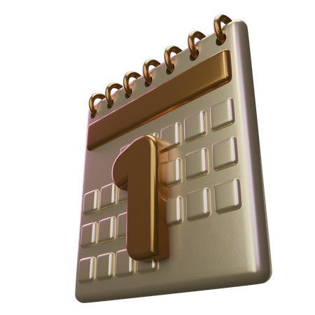 One Calendar  3D Icon