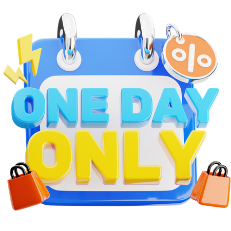 One Day Only  3D Icon