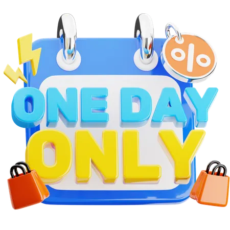 One Day Only  3D Icon