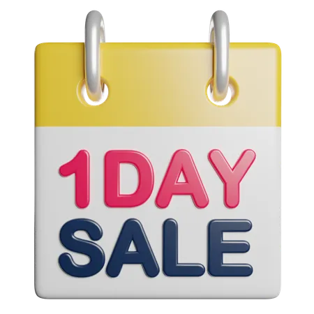 One Day Sale Label 3D Icon