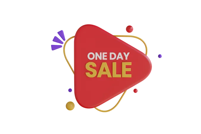 One Day Sale  3D Icon