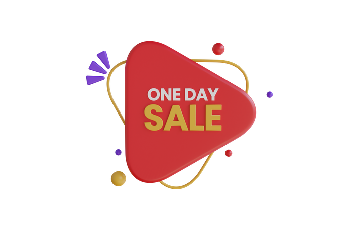 One Day Sale  3D Icon