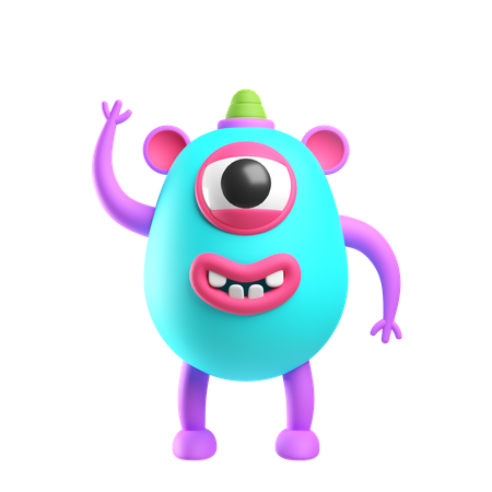 One Eye Monster  3D Icon