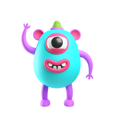 One Eye Monster  3D Icon