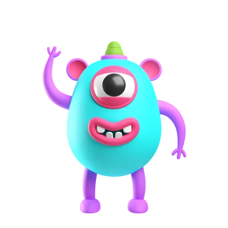 One Eye Monster  3D Icon