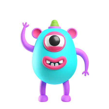 One Eye Monster 3D Icon