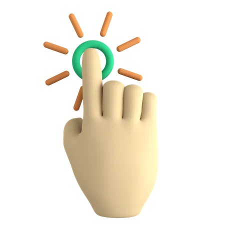 One Finger Click  3D Icon