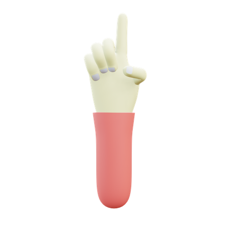 One Finger Gesture  3D Icon