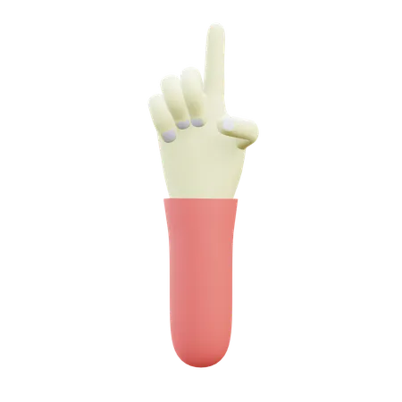 One Finger Gesture  3D Icon