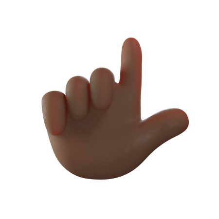 One Finger Gesture  3D Illustration