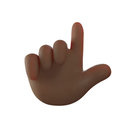 One Finger Gesture  3D Illustration