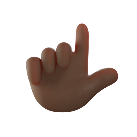 One Finger Gesture 3D Illustration