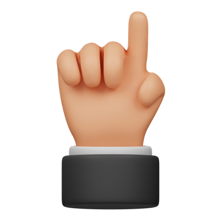 One Finger Hand  3D Icon
