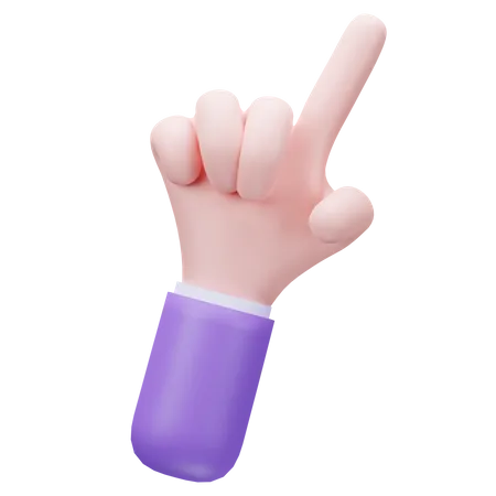 One Finger Hand  3D Icon