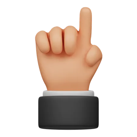 One Finger Hand  3D Icon