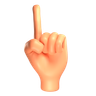 one finger up png