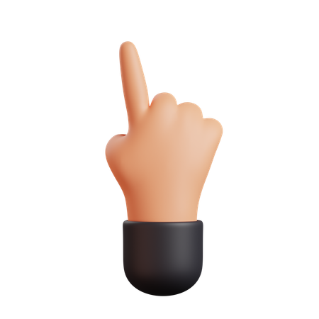 One Finger Hand Gesture  3D Icon