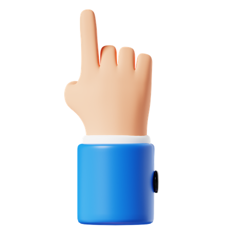 One Finger Hand Gesture  3D Icon