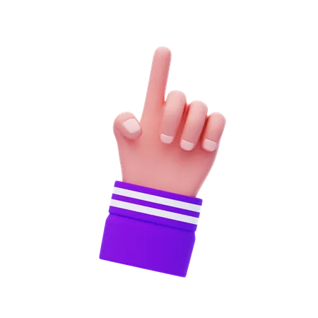 One Finger Hand Gesture  3D Icon